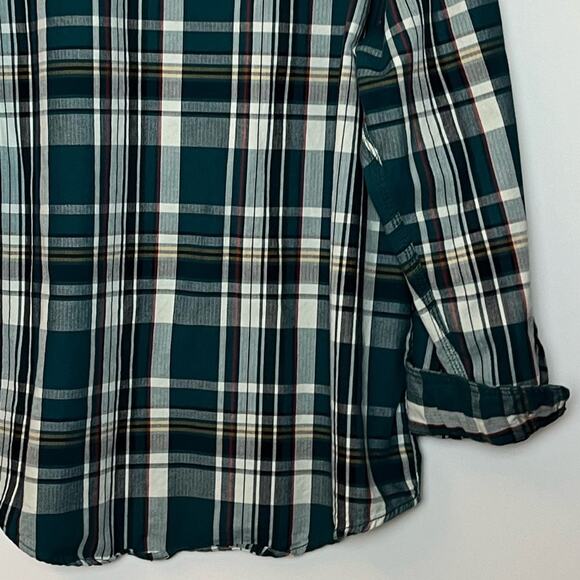 G.H. BASS & CO.  Button Down Shirt Men's Size XXL 100% Cotton Plaid Green - Picture 9 of 15